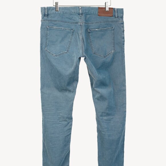 Prada Blue Cotton-Twill Straight-Leg Jeans - Picture 2 of 16